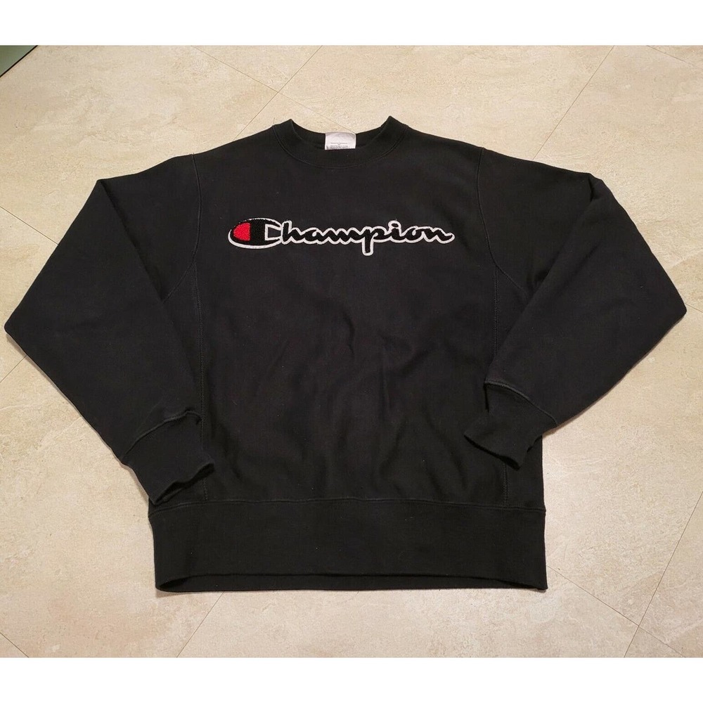 Vintage Champions Reverse Weave Spellout Logo Crewneck Sweatshirt Mens S Small
